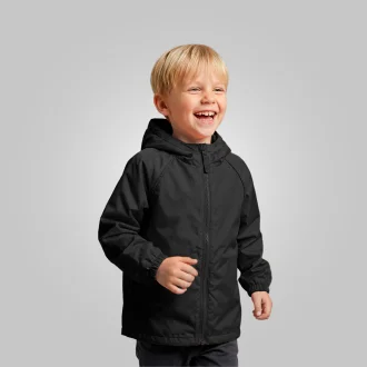 Jaqueta Corta Vento Infantil Preto Acampar