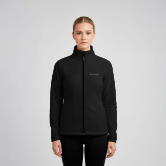 Jaqueta Fleece Full Zip Trekker Feminina Acampar - Preto