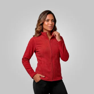 Jaqueta Fleece Full Vinho Acampar
