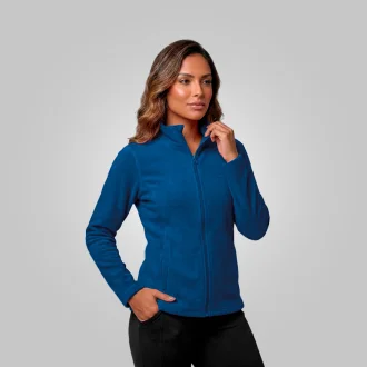 Jaqueta Fleece Full Marinho Acampar