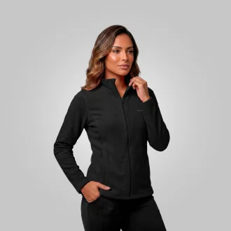 Jaqueta Fleece Full Preto Acampar
