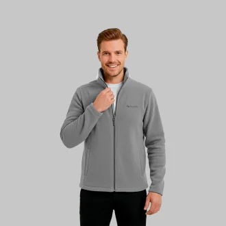 Jaqueta Fleece Full Zip Trek Keep Warm Cinza Acampar