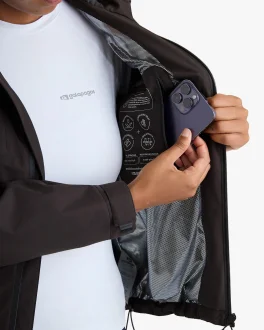 Jaqueta Impermeável Darwin Evolution Feminina Galapagos - Preto