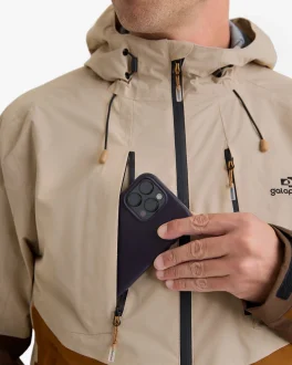 Jaqueta Impermeável Darwin Evolution Masculina - Caqui E Ocre