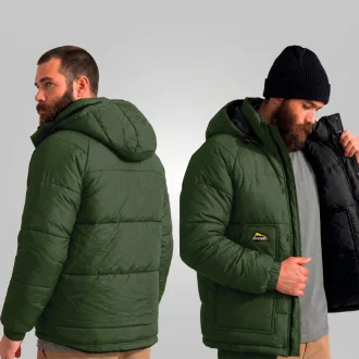 Jaqueta Polar Preto/Verde Acampar - Preto E Verde Oliva