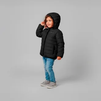 Jaqueta Puffer Chile Hooded Infantil Preto Acampar