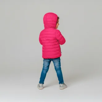 Jaqueta Puffer Chile Hooded Infantil Rosa Acampar