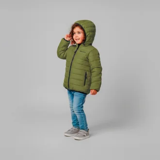 Jaqueta Puffer Chile Infantil Bordo Verde Acampar