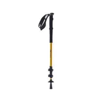 Kit 2 Bastão Trilha Trekking Caminhada Outdoor Alumínio Amarelo Acampar