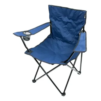 Kit 2 Cadeira Dobráveis Com Apoio De Braço Azul Kala