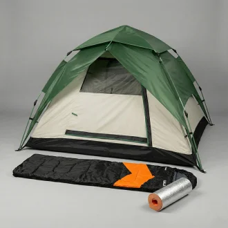 Kit Barraca Automática Kala 4P + Saco Canyon + Isolante