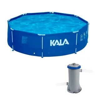 Kit Piscina Estruturada 5200L Com Reparo + Bomba 127V Kala