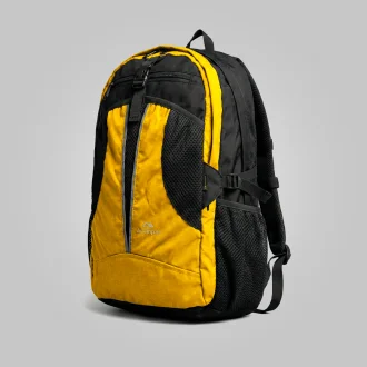 Mochila Air 30L Preto Amarelo Outdoor Com Capa De Chuva Acampar