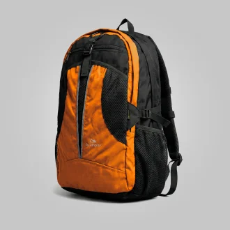 Mochila Air 30L Preto Laranja Outdoor Com Capa De Chuva Acampar