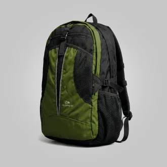 Mochila Air 30L Preto Verde Outdoor Com Capa De Chuva Acampar