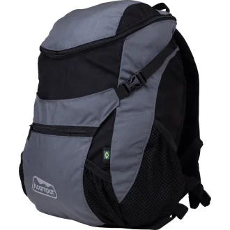 Mochila Órix 23L Acampar Em Cordura E Rip-Stop Com Capa De Chuva - Preto E Chumbo