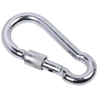 Mosquetão Com Trava E Rosca 5Mm X 50Mm Aço Carbono Galvanizado