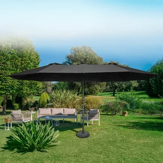 Ombrelone Retangular Duplo 4,5 M Kala - Preto