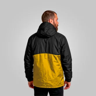 Parka Guartelá Masculina Preto Amarelo Acampar