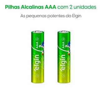 Pilha Alcalina Aaa Blister 2 Pcs Elgin