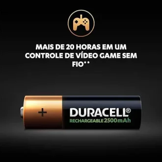 Pilha Pequena Aa Com 2 Unidades Recarregável Duracell