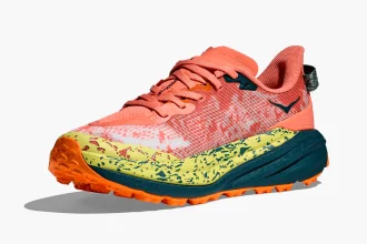Tênis Hoka Speedgoat 6 Feminino Salmão Amarelo