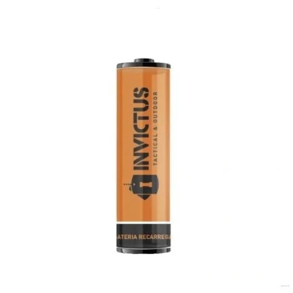 Bateria Recarregável 14500 Kit com 2 Unidades Invictus - Laranja - Imagem 2