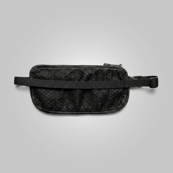 Pochete Money Belt Preta Leve Confortável Acampar - Imagem 3