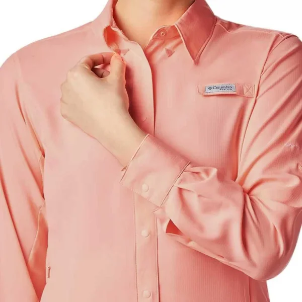 Camisa Womens Tamiami II Manga Longa Columbia - Rosa - Imagem 4