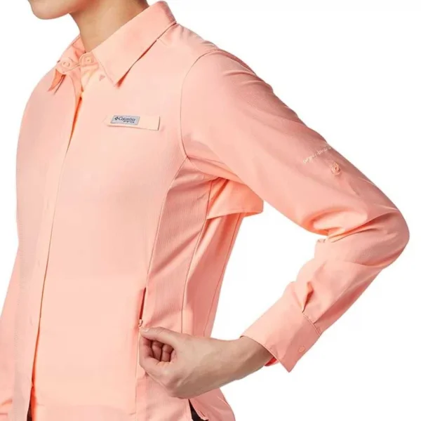Camisa Womens Tamiami II Manga Longa Columbia - Rosa - Imagem 5