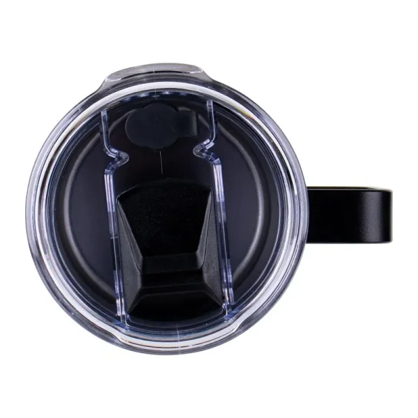 Caneca Termo 400 ML com Tampa de Aço Inox Collins - Prata e Preto - Imagem 2