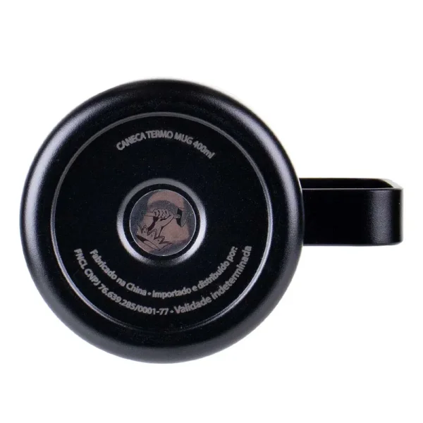 Caneca Termo 400 ML com Tampa de Aço Inox Collins - Prata e Preto - Imagem 3