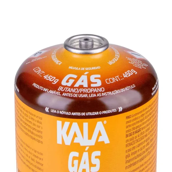 Cartucho de Gás com Válvula de Seguranca 450G Kala - Laranja - Imagem 3