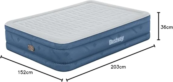 Colchão Inflável Queen Size Snugable Top com Bomba Embutida 110V Bestway - Azul - Imagem 5