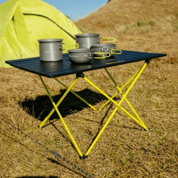 Conjunto de Panelas Camping 4 Peç Ultraleve Verde Limão Hawapi - Verde Limão - Imagem 7