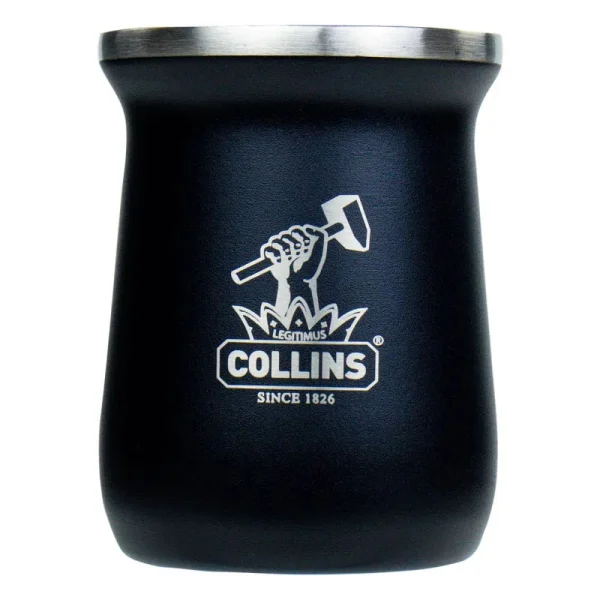 Cuia Térmica Aço Inox 230Ml Collins - Preto - Imagem 2