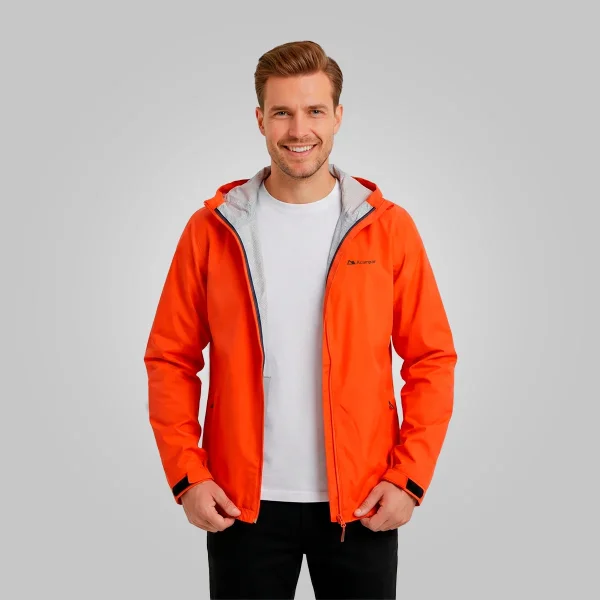 Jaqueta Anorak Element Impermeável Masculino Laranja Acampar - Imagem 3