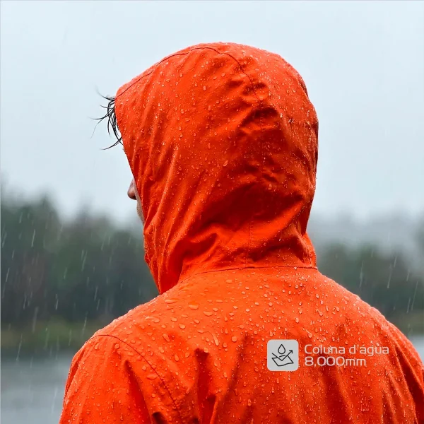 Jaqueta Anorak Element Impermeável Masculino Laranja Acampar - Imagem 12