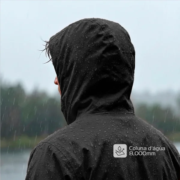 Jaqueta Anorak Element Impermeável Masculino Preto Acampar - Imagem 12