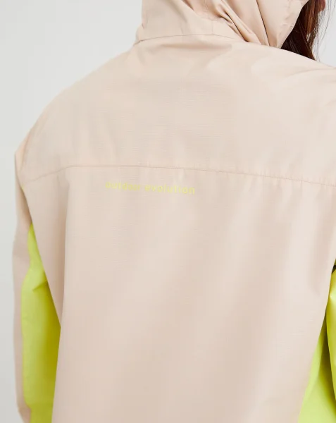 Jaqueta Corta Vento Impermeável Feminina Thunder Galapagos - Caqui e Amarelo - Imagem 7
