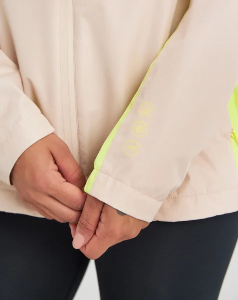 Jaqueta Corta Vento Impermeável Feminina Thunder Galapagos - Caqui e Amarelo - Imagem 9