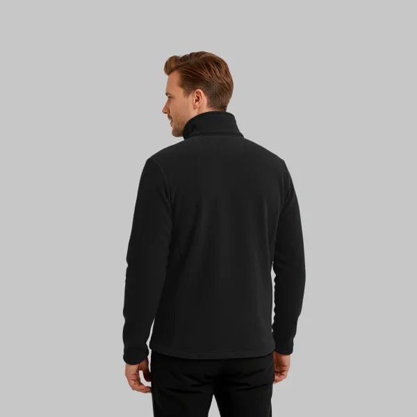 Jaqueta Fleece Full Zip Trek Keep Warm Preto Acampar - Imagem 4