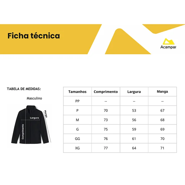 Jaqueta Fleece Full Zip Trek Keep Warm Preto Acampar - Imagem 5
