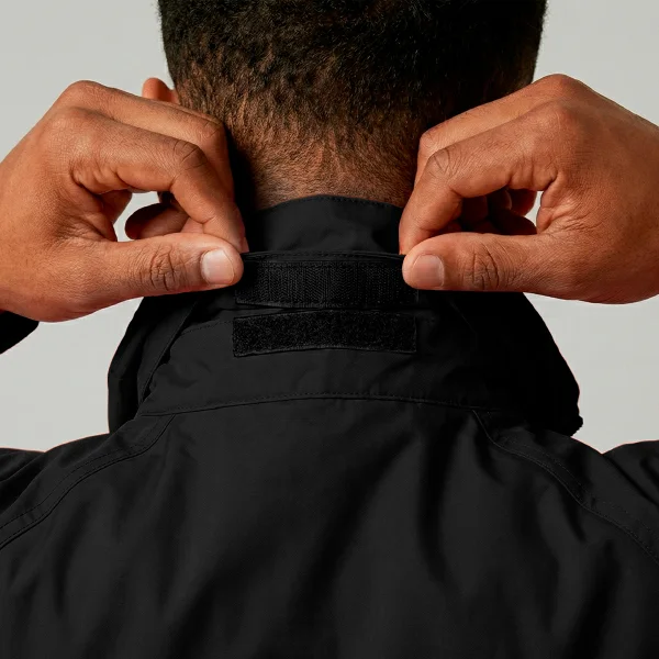 Jaqueta Impermeável Abrigo Tempo Aberto Masculina Preto Acampar - Imagem 6
