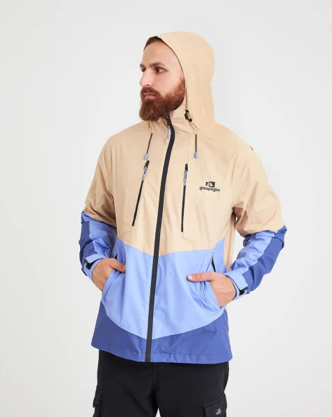 Jaqueta Impermeável Masculina Darwin Evolution Galapagos - Cáqui, Violeta e Lilás - Imagem 6