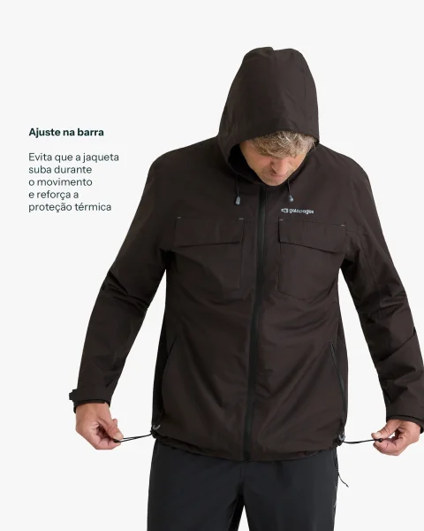 Jaqueta Impermeável Darwin Evolution Masculina - Preto - Imagem 2