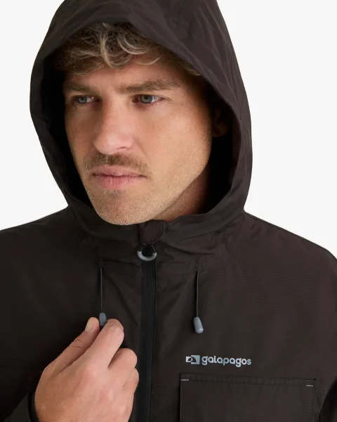 Jaqueta Impermeável Darwin Evolution Masculina - Preto - Imagem 13