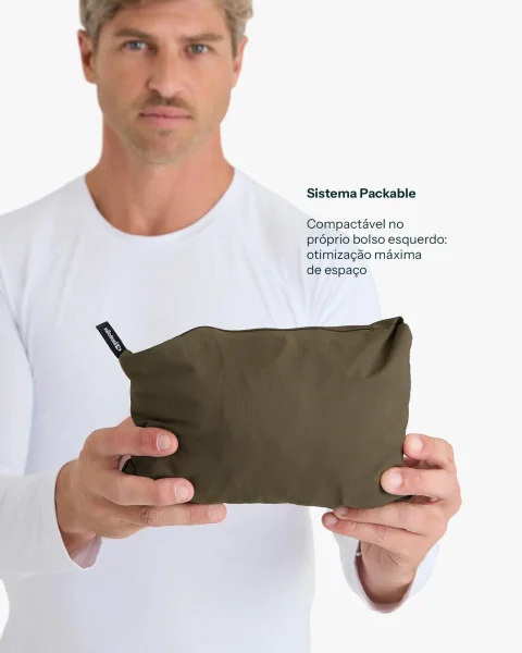 Jaqueta Impermeável Darwin Evolution Masculina - Verde - Imagem 5