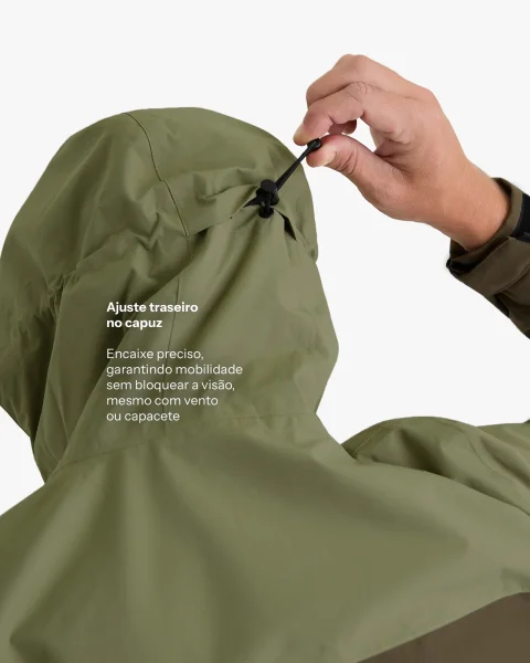 Jaqueta Impermeável Darwin Evolution Masculina - Verde - Imagem 6