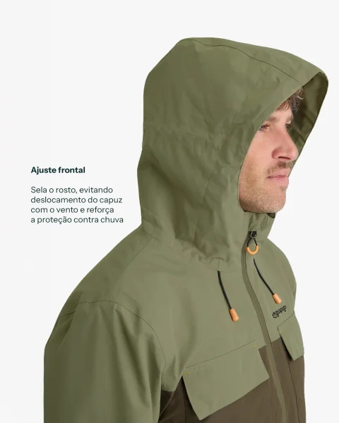 Jaqueta Impermeável Darwin Evolution Masculina - Verde - Imagem 7